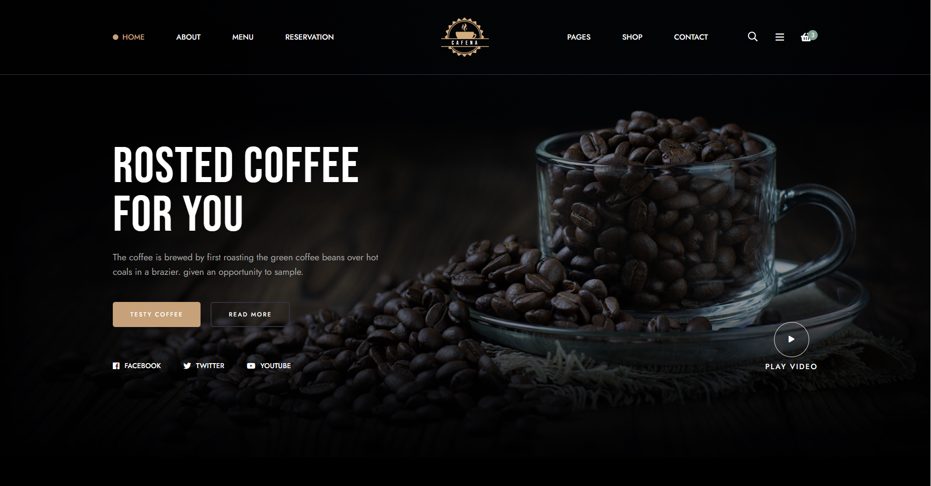 咖啡饮品企业官网模板html源码插图