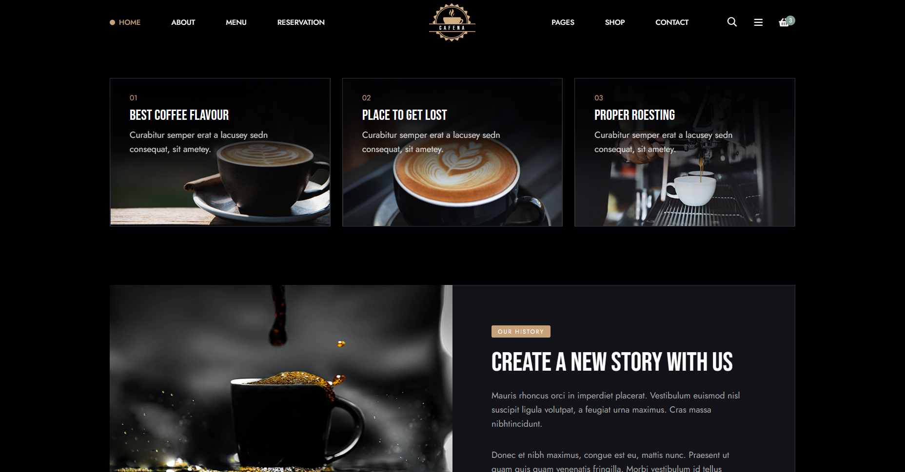 咖啡饮品企业官网模板html源码插图1